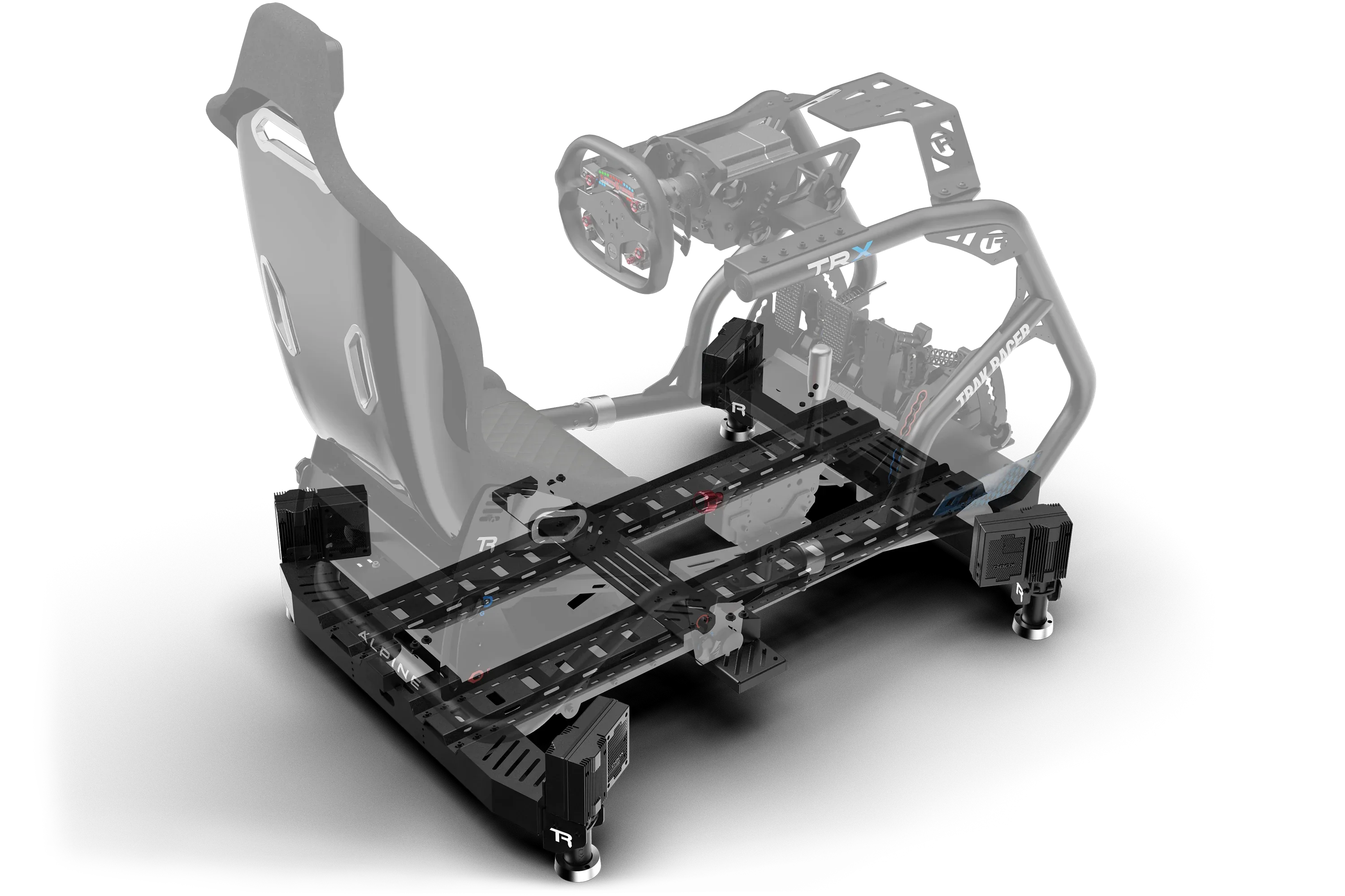 Trak Racer UK Electronics Motion System with 4 motors/actuators and Motion Sim Base