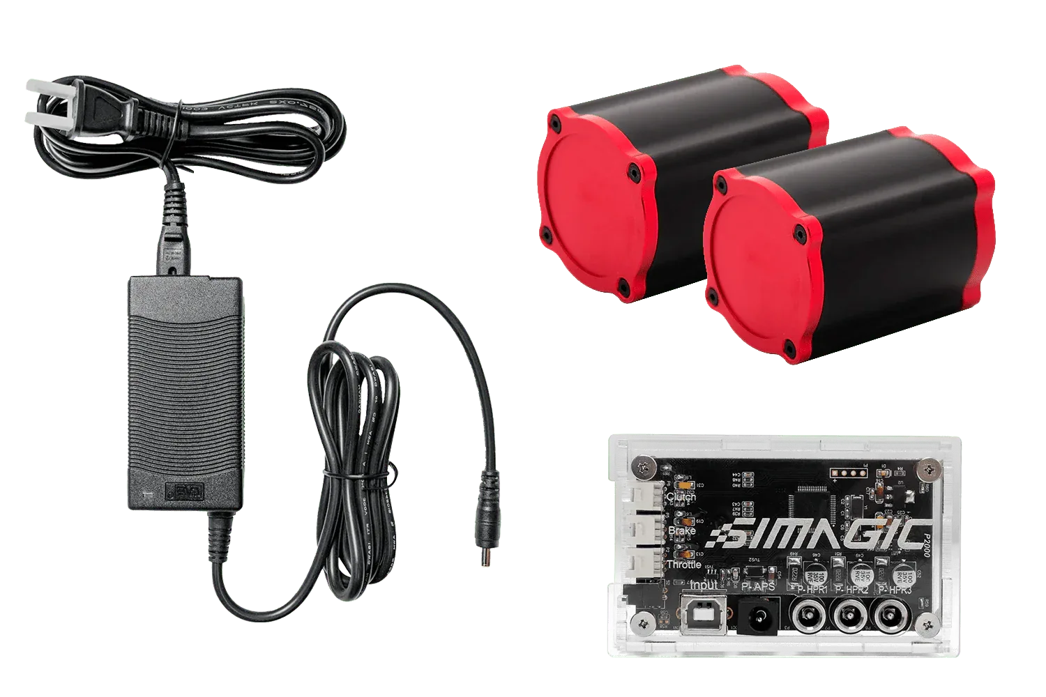 Trak Racer UK Pedal Accessory Universal 2 Haptic Reactor Kits with Power Supply and Driver Simagic P-HPR Haptic Pedal Reactor System – Professional Haptic Feedback Upgrade for Sim Racing
