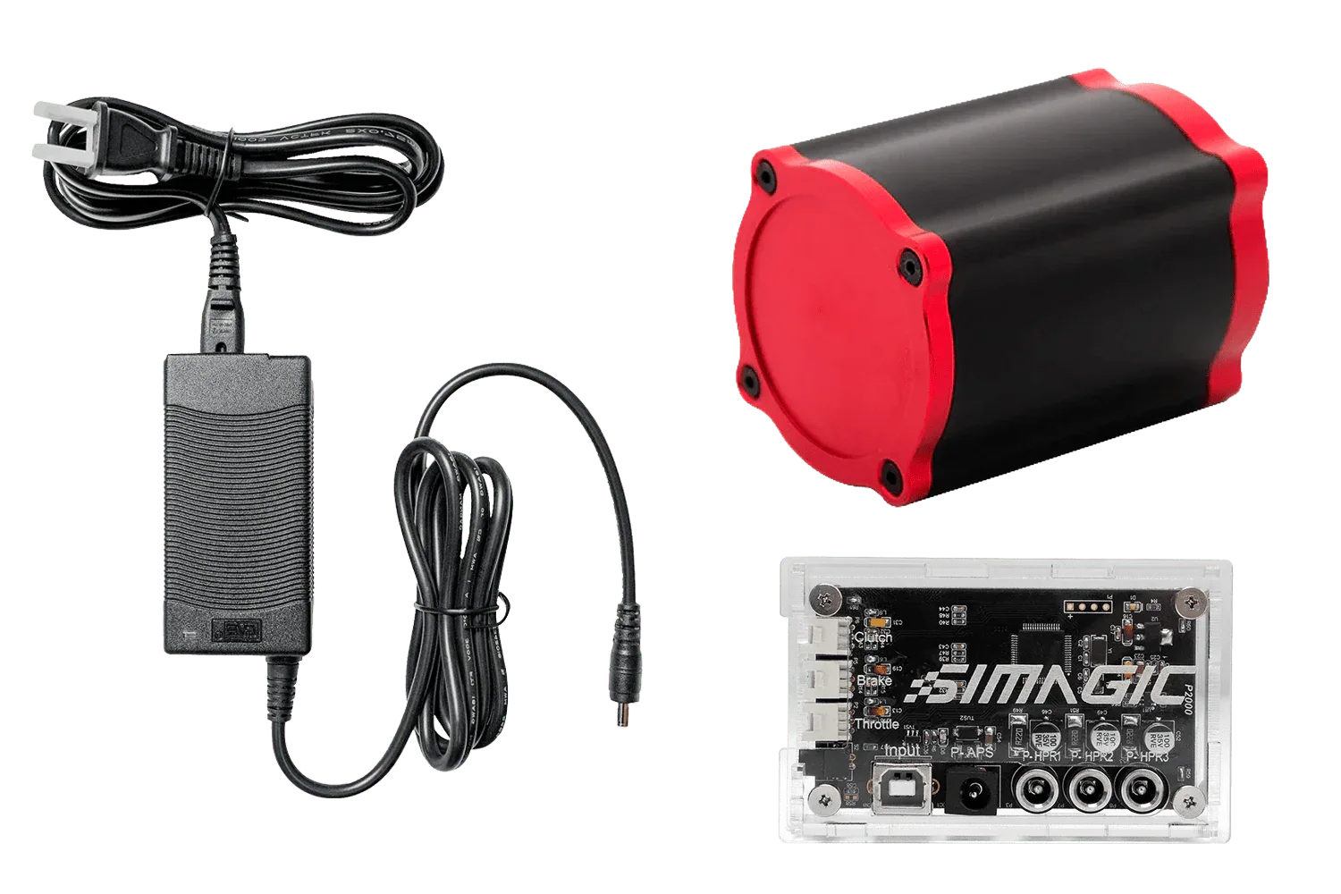 Trak Racer UK Pedal Accessory Universal Haptic Reactor Kit with Power Supply and Driver Simagic P-HPR Haptic Pedal Reactor System – Professional Haptic Feedback Upgrade for Sim Racing