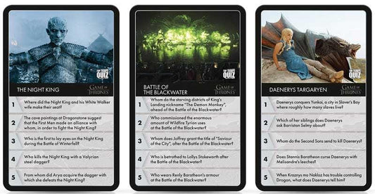 U&C Solutions Ltd Card Game Game of Thrones Top Trumps Quiz | 500 Questions Across All 8 Seasons