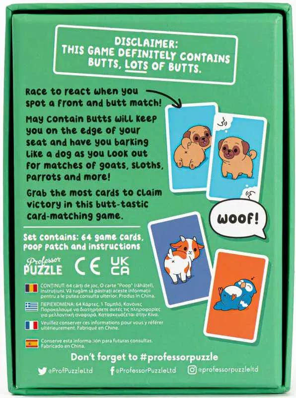 U&C Solutions Ltd Game Board May Contain Butts | Hilarious Animal Matching Card Game for Kids & Families