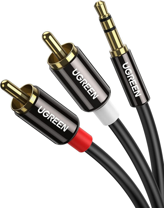 Ugreen 3.5mm to 2RCA HiFi Stereo Y Split Adapter with Copper Shell up to 3 M