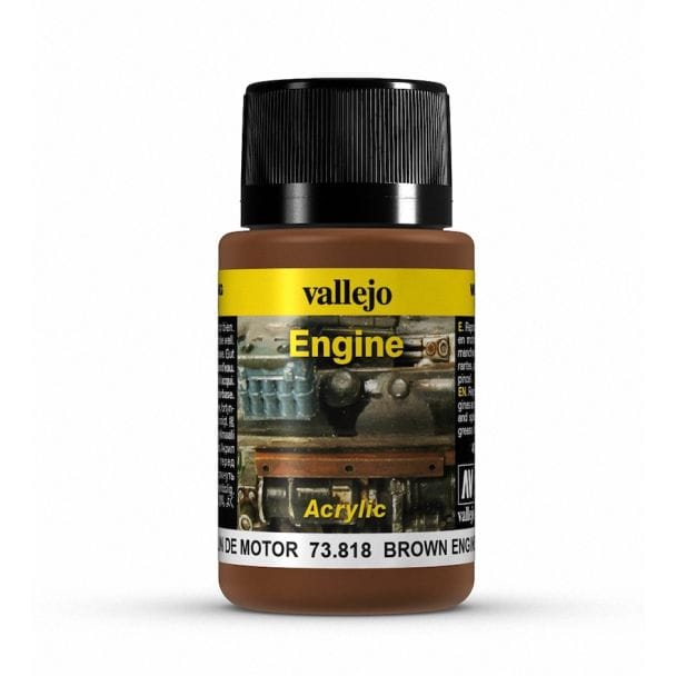 Paint Vallejo Weathering Effects 40ml - Brown Engine Soot 8429551738187