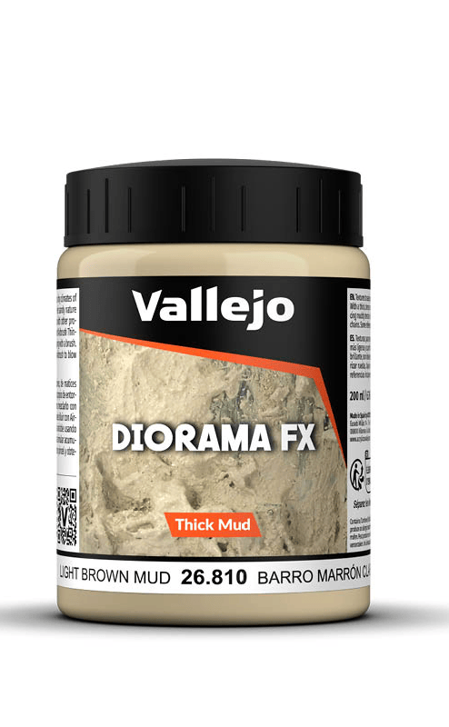 Paint Vallejo Weathering Effects 200ml - Light Brown Thick Mud 8429551268103