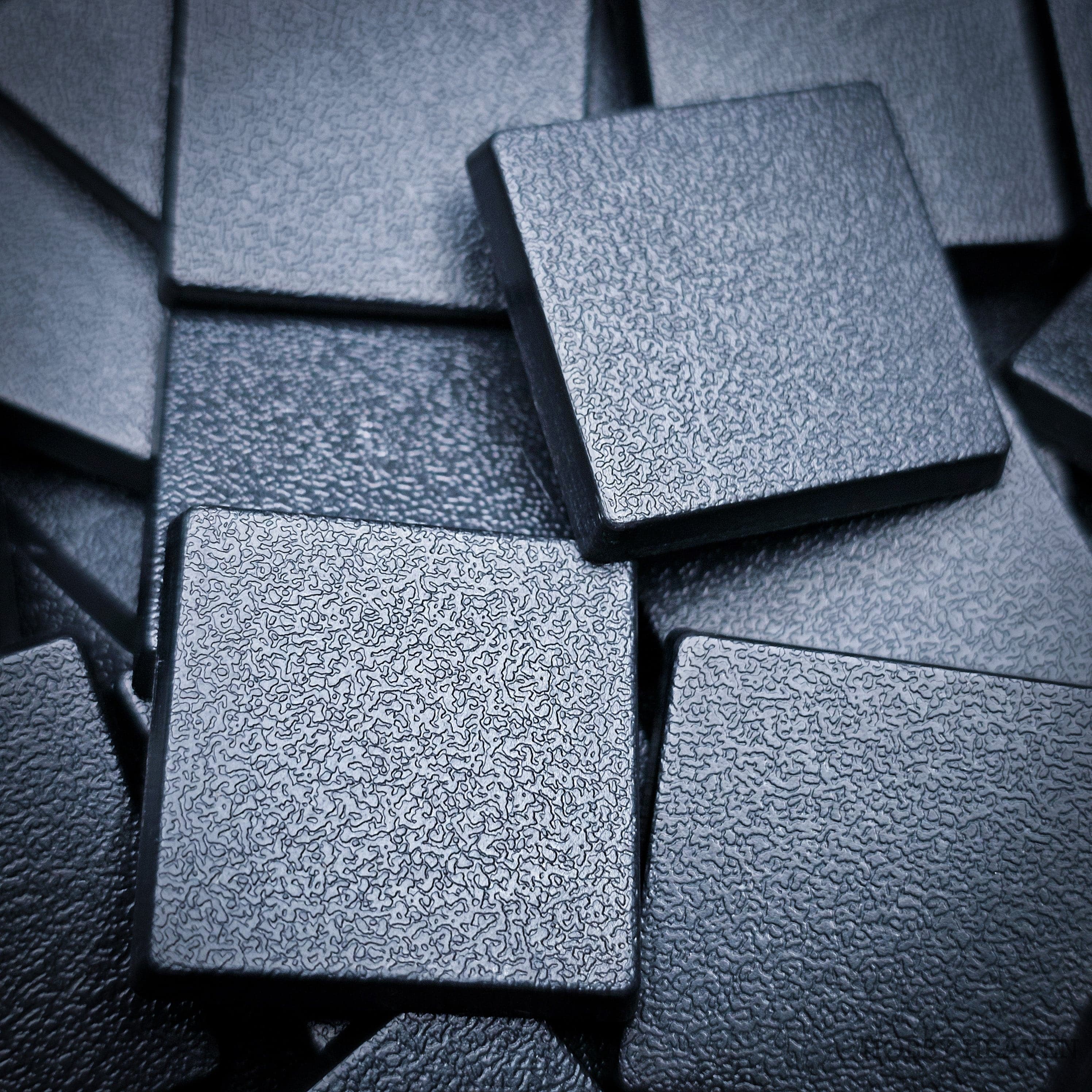 Base 25mm Square Plain Plastic Bases