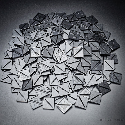 Base 25mm Square Diagonal Slotted Plastic Bases