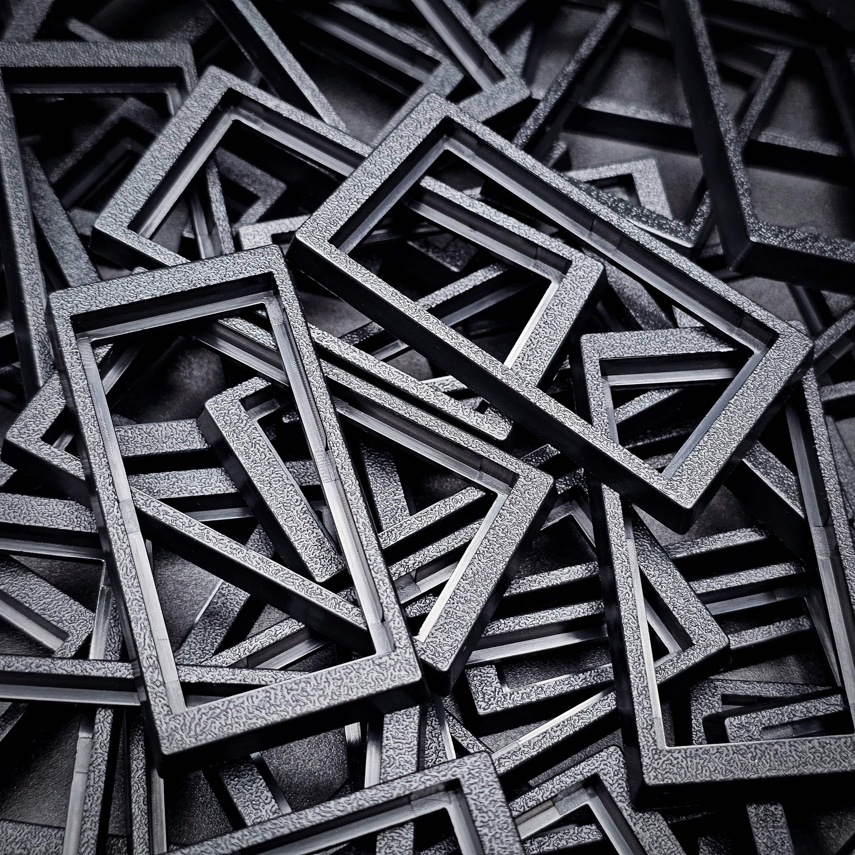 Base 50x24mm to 60x30mm Rectangle Bases Converters ABS Plastic