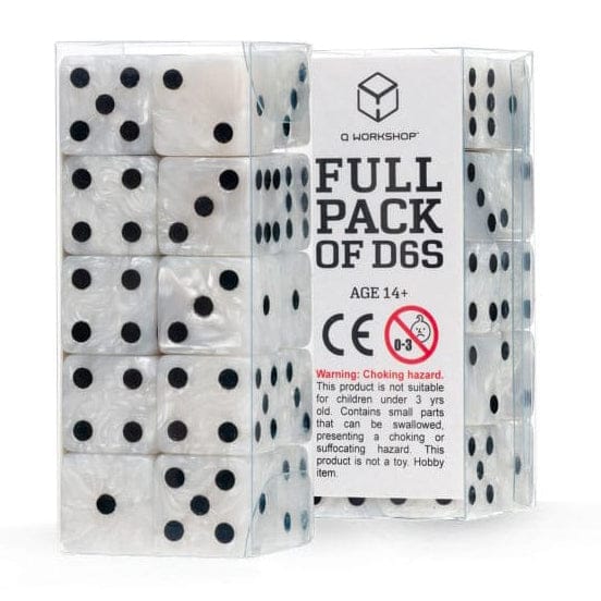 Dice Q Workshop Dice Set Full Pack D6 Pearl (20) 5907699498437