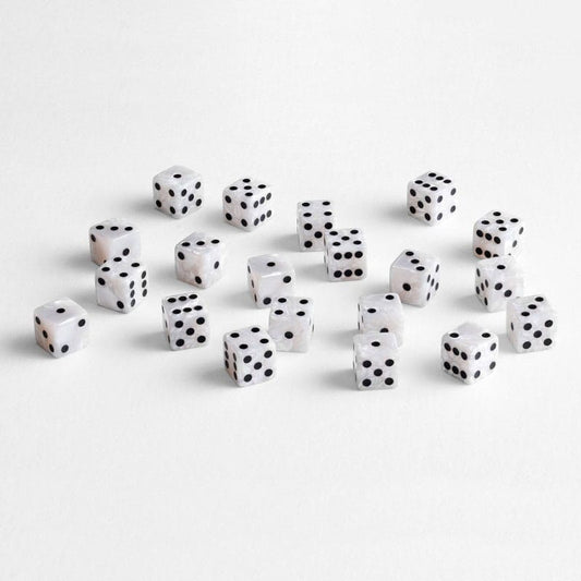 Dice Q Workshop Dice Set Full Pack D6 Pearl (20) 5907699498437