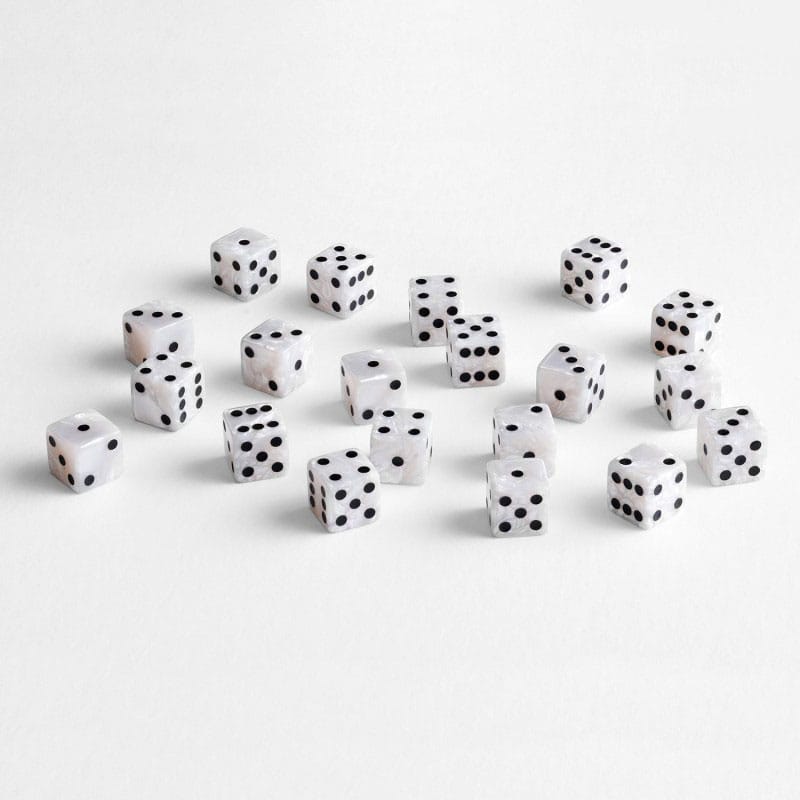 Dice Q Workshop Dice Set Full Pack D6 Pearl (20) 5907699498437