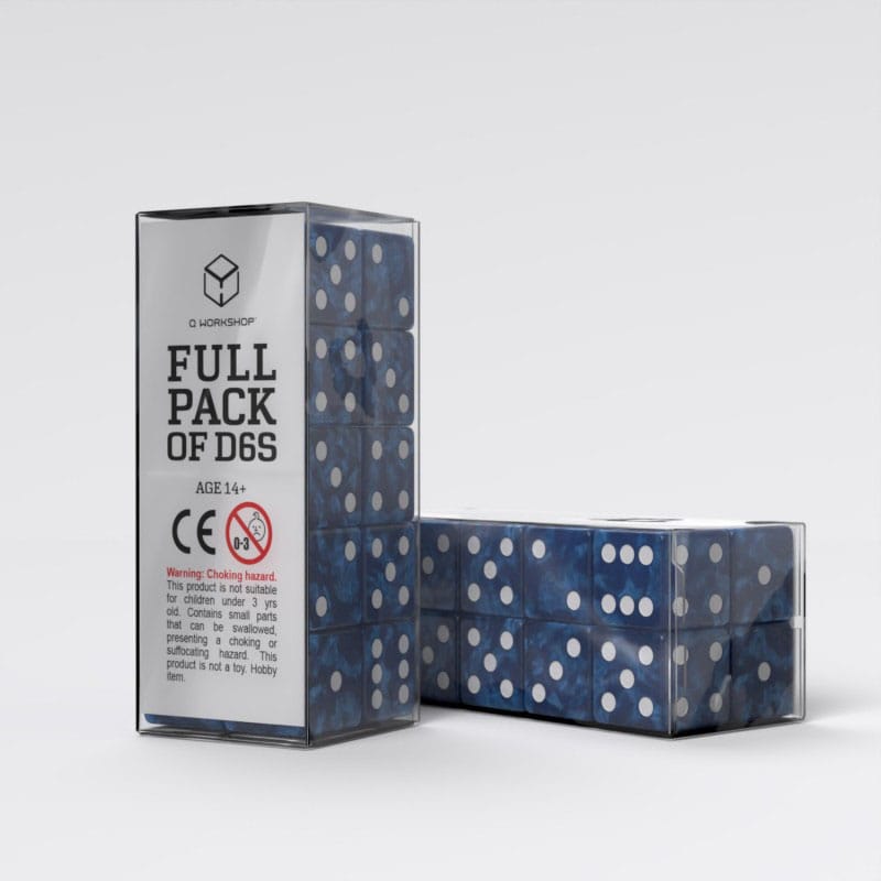 Dice Q Workshop Dice Set Full Pack D6 Cobalt (20) 5907699498451