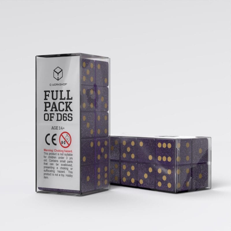 Dice Q Workshop Dice Set Full Pack D6 Shimmering Purple (20) 5907699498468