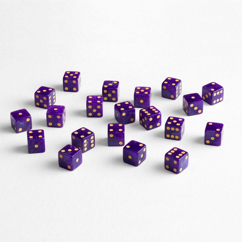 Dice Q Workshop Dice Set Full Pack D6 Shimmering Purple (20) 5907699498468